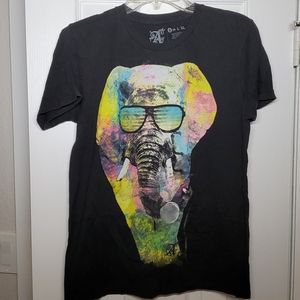 Rainbow graphic print t shirt elephant